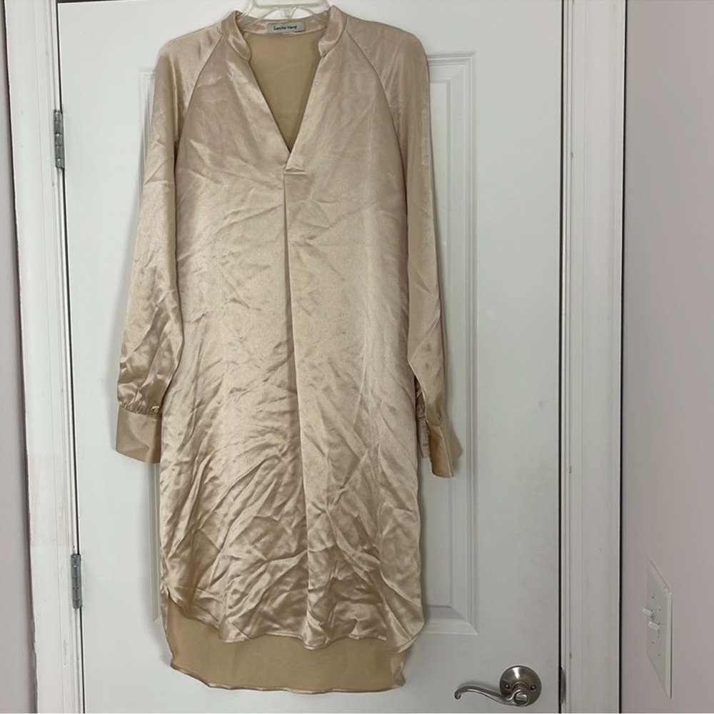 Gentle Herd Satin Tunic Champagne Minimalist Modern Small Piratecore